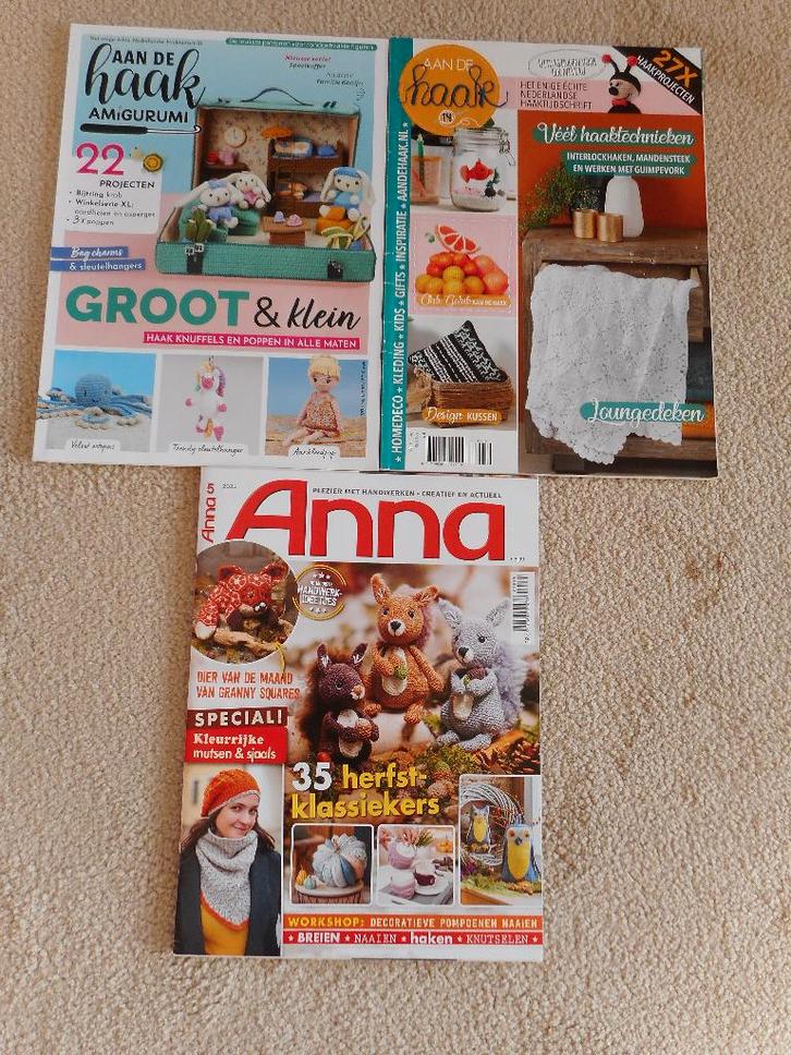3 haaktijdschriften samen € 10,00, Hobby en Vrije tijd, Breien en Haken, Nieuw, Haken, Patroon of Boek, Ophalen of Verzenden