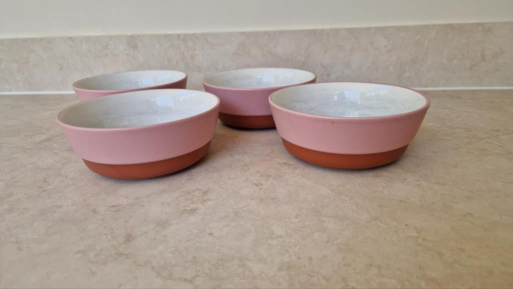 Leuke Hema kommen - 4 stuks, Gebruikt, Keramiek, Ophalen of Verzenden, Kom(men)