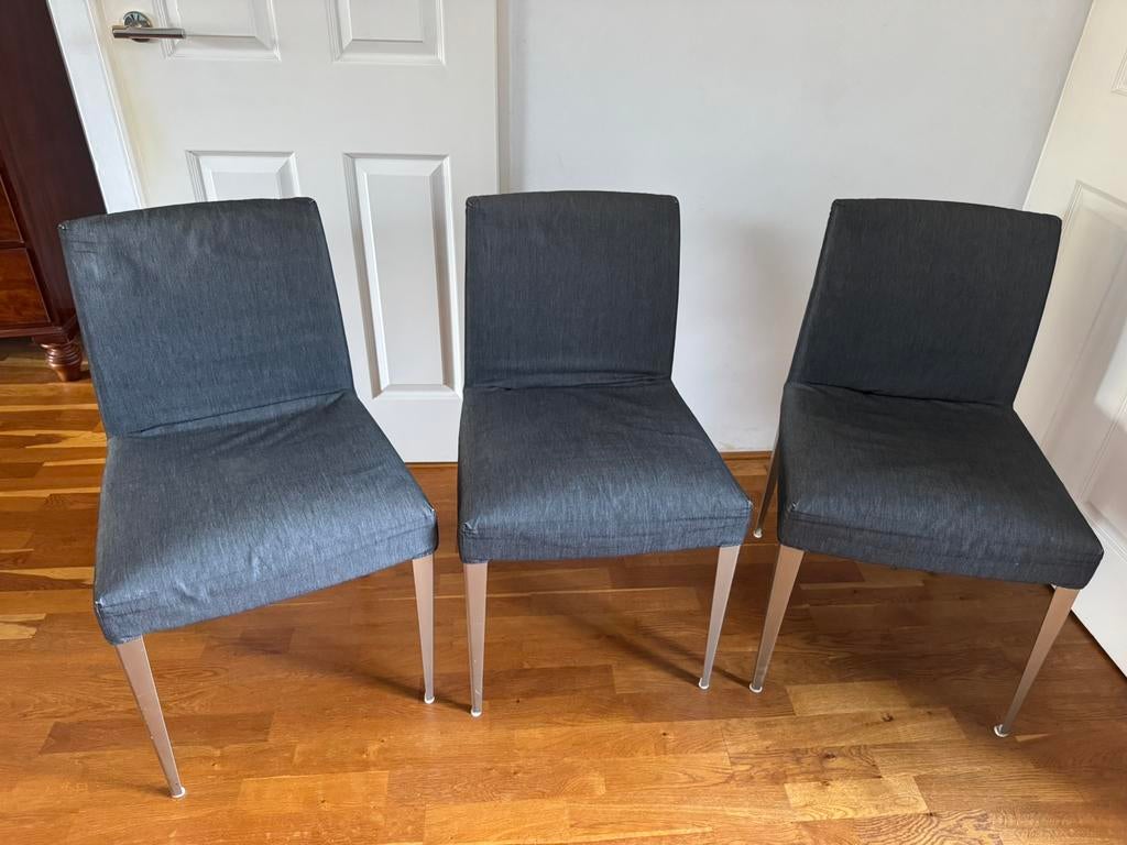 B&B Italia eetkamer stoelen, 3 stuks, als nieuw, Ophalen, Drie, Zo goed als nieuw, Stof