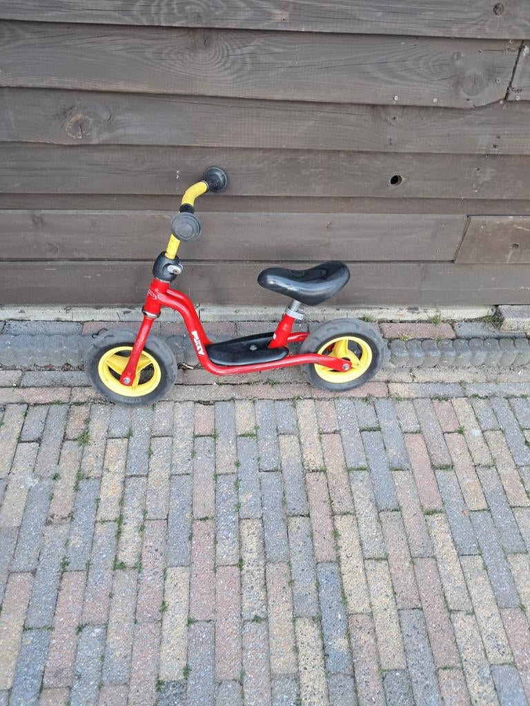 Puky loopfiets rood/geel - gebruikt, goede staat, Ophalen of Verzenden, Gebruikt, Loopfiets