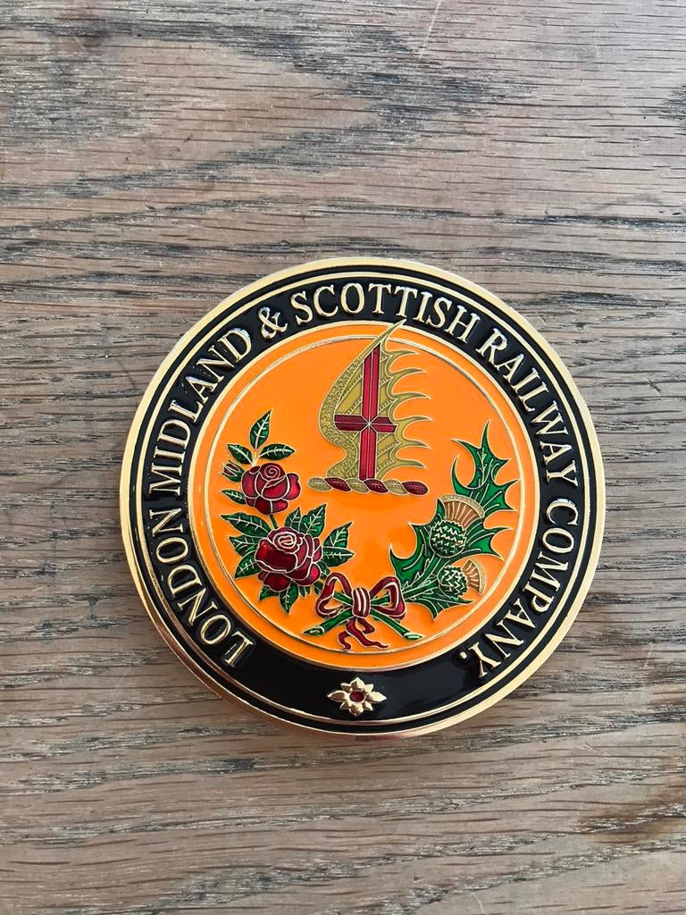 Midland trein station emaille bordje, Verzamelen, Spoorwegen en Tramwegen, Ophalen of Verzenden, Gebruikt, Trein, Overige typen