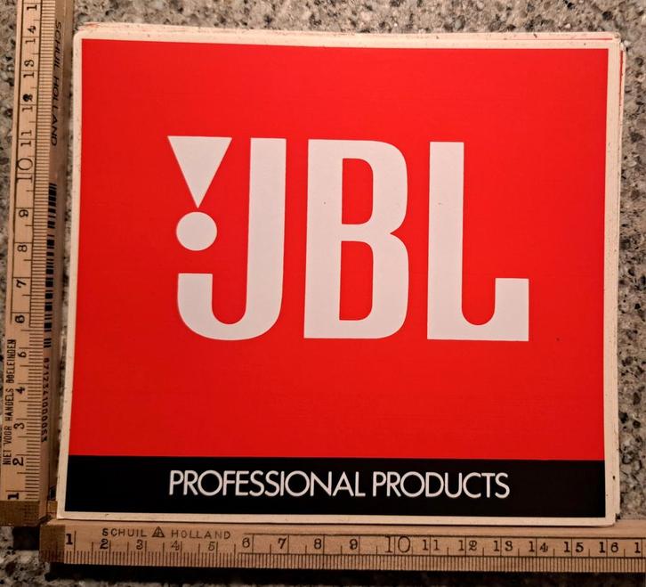 Grote Vintage sticker JBL professional products boxen, Verzamelen, Stickers, Zo goed als nieuw, Overige typen, Ophalen of Verzenden
