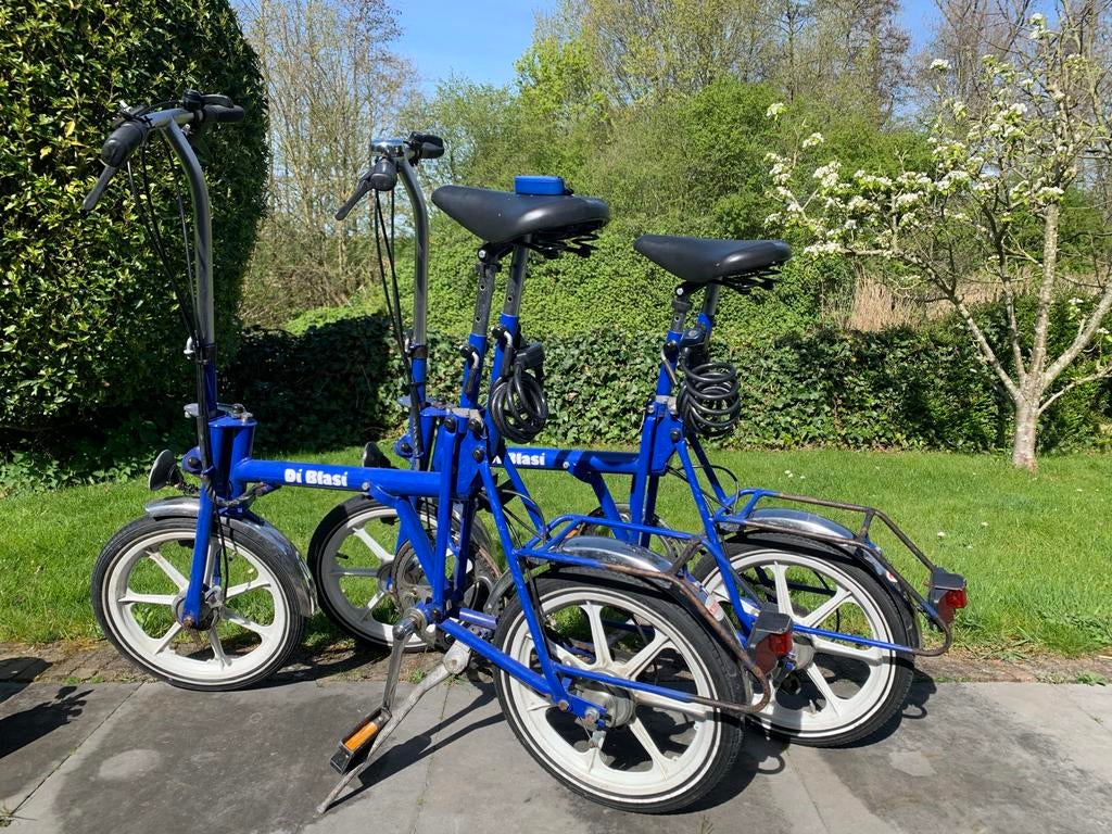2 blauwe Diblasi vouwfietsen met 7 versnellingen en sloten, Fietsen en Brommers, Fietsen | Vouwfietsen, Gebruikt, 16 tot 18 inch