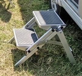 Opvouwbare opstap Aluminium, Www.kampeerkoopje.nl, Info@kampeerkoopje.nl, Nieuw, Ophalen of Verzenden