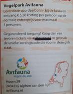 Avifauna Alphen aan de Rijn 5.50 korting pp, Drie personen of meer, Kortingskaart