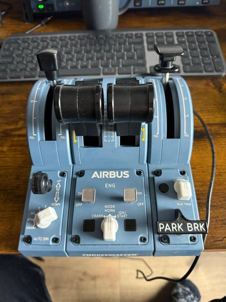 Thrustmaster TCA Quadrant Airbus Edition, Computers en Software, Joysticks, Zo goed als nieuw, Ophalen