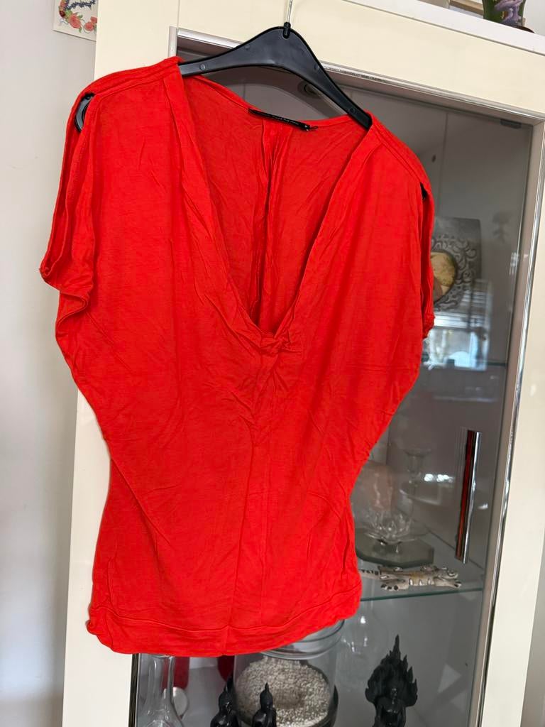Steps oranje T-shirt maat M, Kleding | Dames, T-shirts, Maat 38/40 (M), Oranje, Ophalen of Verzenden, Zo goed als nieuw