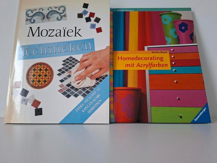Mozaïek & Home Decoratie Boeken - Leuke Ideeën!, Boeken, Hobby en Vrije tijd, Zo goed als nieuw, Scrapbooking en Knutselen, Geschikt voor kinderen