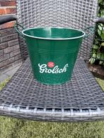 Grolsch Bierkoeler / IJsemmer - Groen Metaal, Ophalen of Verzenden, Zo goed als nieuw, IJzer, Met handgreep