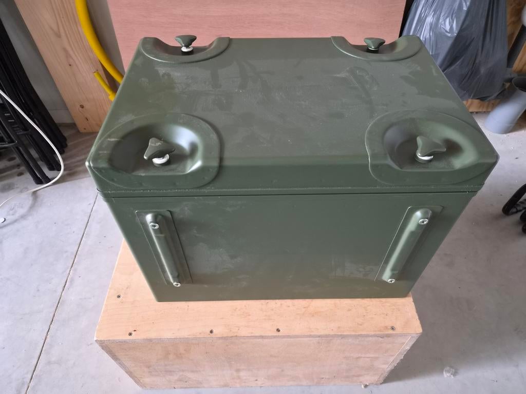 Robuuste Leger Groene Transportkist met Interieur, Ophalen of Verzenden, Zo goed als nieuw