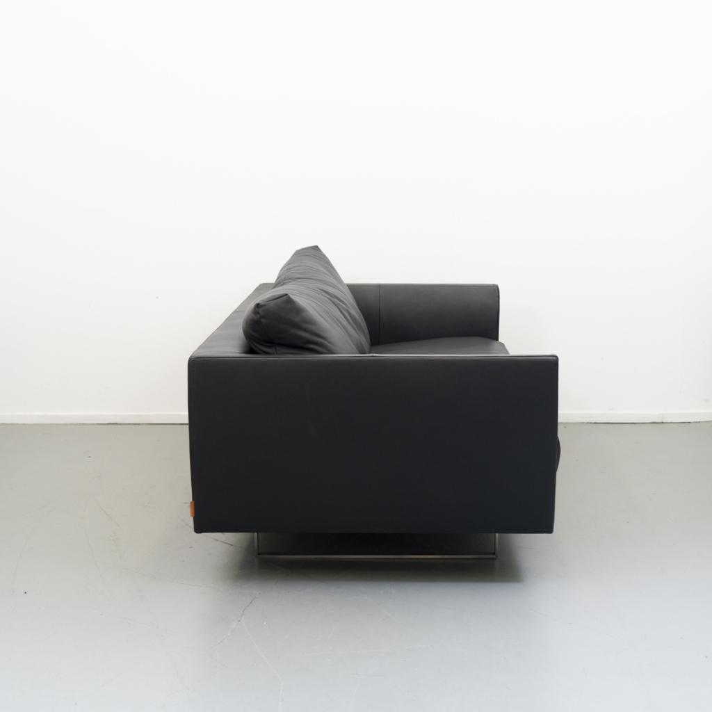 Montis Axel 2,5 zits (159 cm) zwart leder, Niet ingevuld, Niet ingevuld, Leer, Ophalen of Verzenden