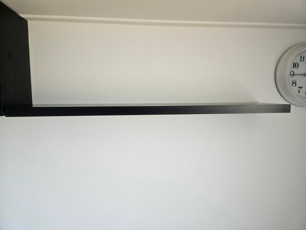 Zwarte wandplank - Zwevend design, Ophalen of Verzenden, Zo goed als nieuw