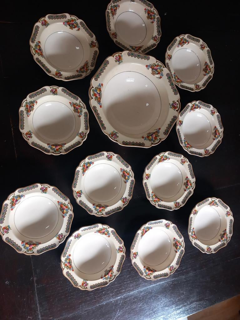 Royal Maddock & Sons England Jugendstil Dessertservies, Antiek en Kunst, Ophalen of Verzenden