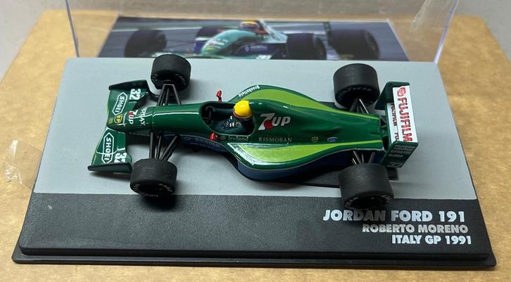 1:43 Altaya , Jordan Ford 191, Formule 1, 1991, Hobby en Vrije tijd, Modelauto's | 1:43, Zo goed als nieuw, Auto, Overige merken