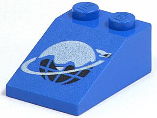 Lego Space Stenen Blue Slope 33 3 x 2 with Ice Planet Logo, Lego, Ophalen of Verzenden, Zo goed als nieuw, Space