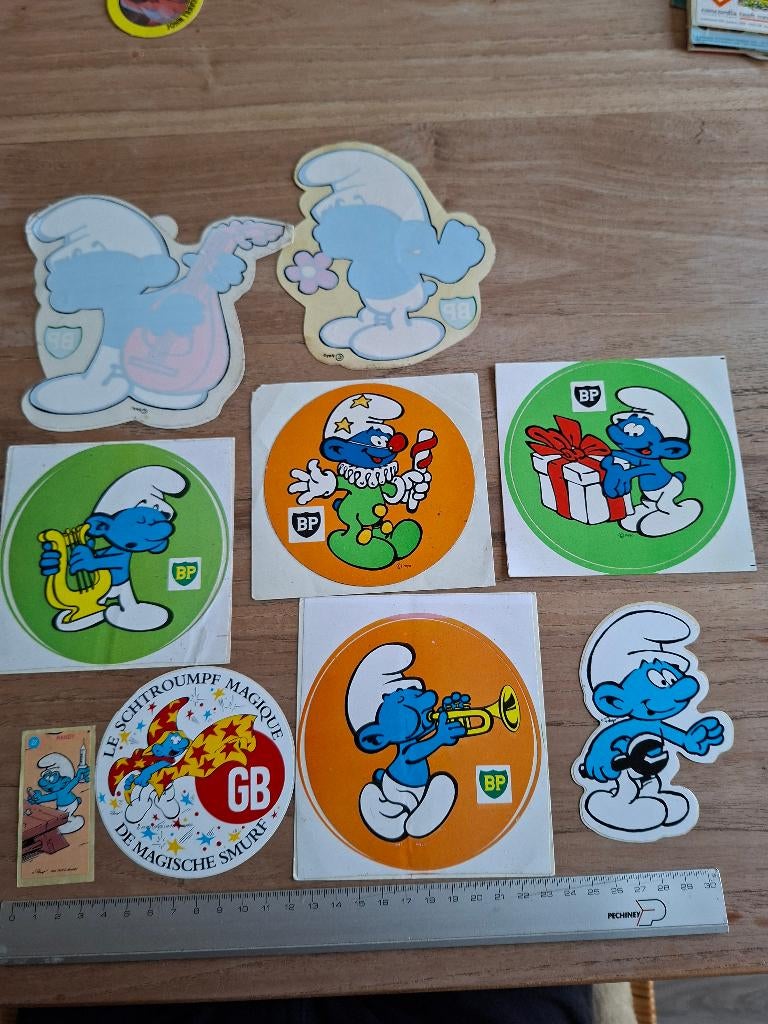 Stickers smurfen, Ophalen of Verzenden, Zo goed als nieuw, Strip of Tekenfilm