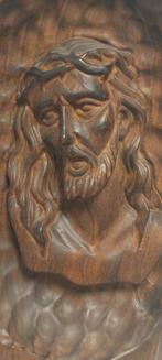 425 Mooi houtsnijwerk met het hoofd van Christus, Ophalen of Verzenden