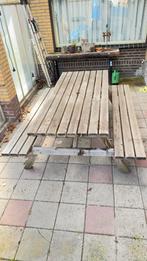 Picknicktafel 200x160x76, Ophalen, Gebruikt, Rechthoekig, Hout
