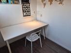 IKEA Galant Bureau 160x80 cm wit, Ophalen, In hoogte verstelbaar, Zo goed als nieuw, Bureau