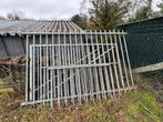 Gegalvaniseerde stalen hekken en poorten, Ophalen, Met poort, Gebruikt, Spijlenhekwerk