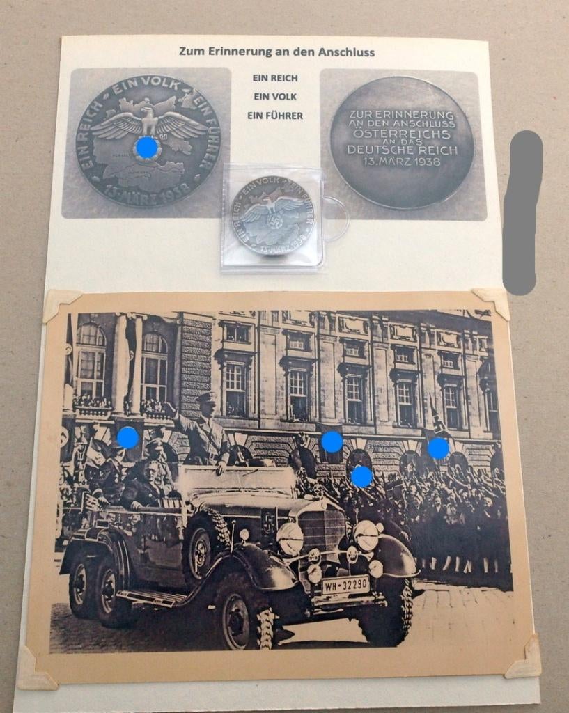 Zur erinnerung Anschluss Osterreichs 1938, Verzenden, Overige soorten, Duitsland, Embleem of Badge