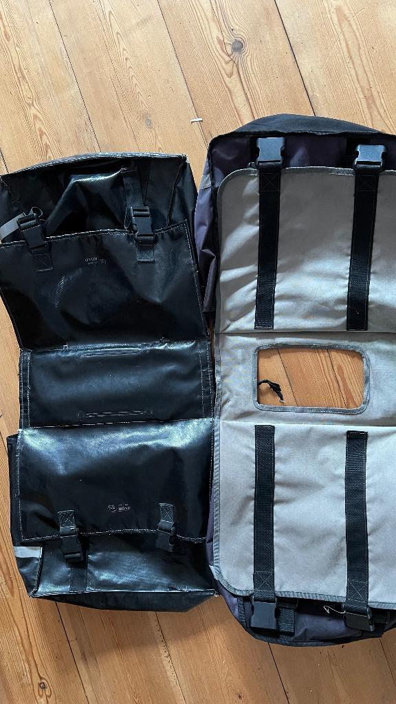 2 dubbele fietstassen, Ophalen of Verzenden, Gebruikt