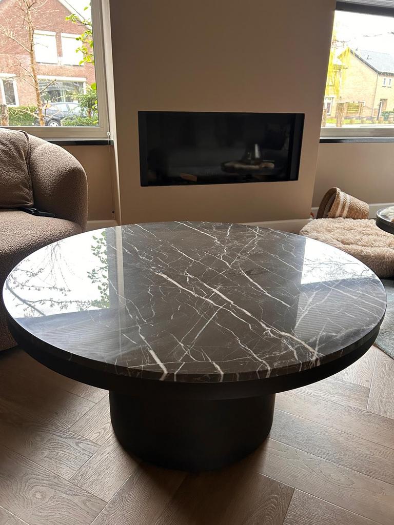 Ptmd marmeren salontafel, Ophalen, Overige materialen, Gebruikt, Rond