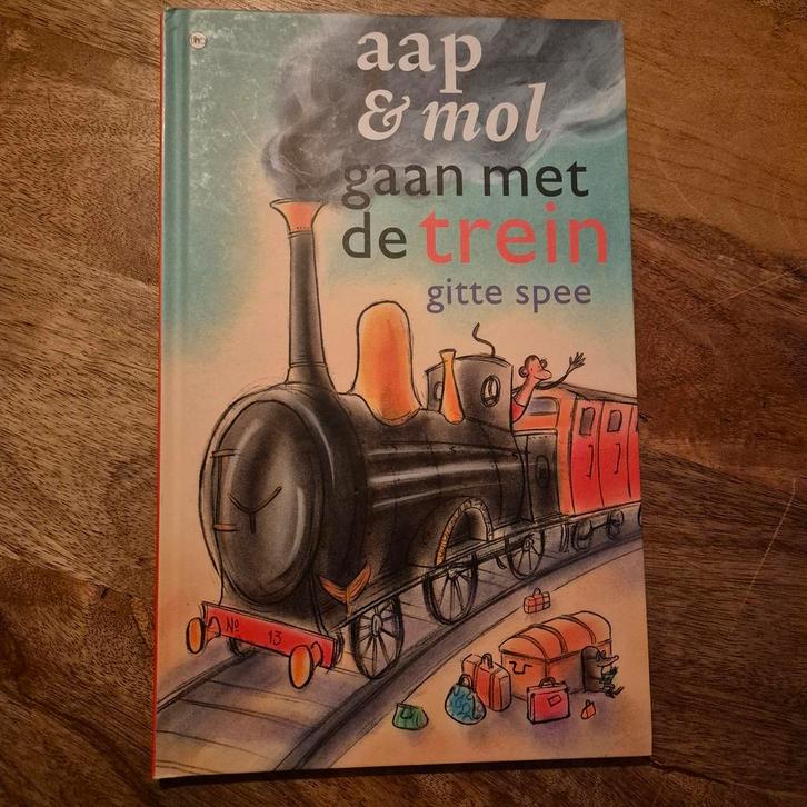 Aap & Mol gaan met de trein - Gitte Spee, Boeken, Kinderboeken | Jeugd | onder 10 jaar, Zo goed als nieuw, Fictie algemeen, Ophalen of Verzenden