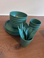 Complete Camping Servies Set - Groen, Ophalen, Zo goed als nieuw