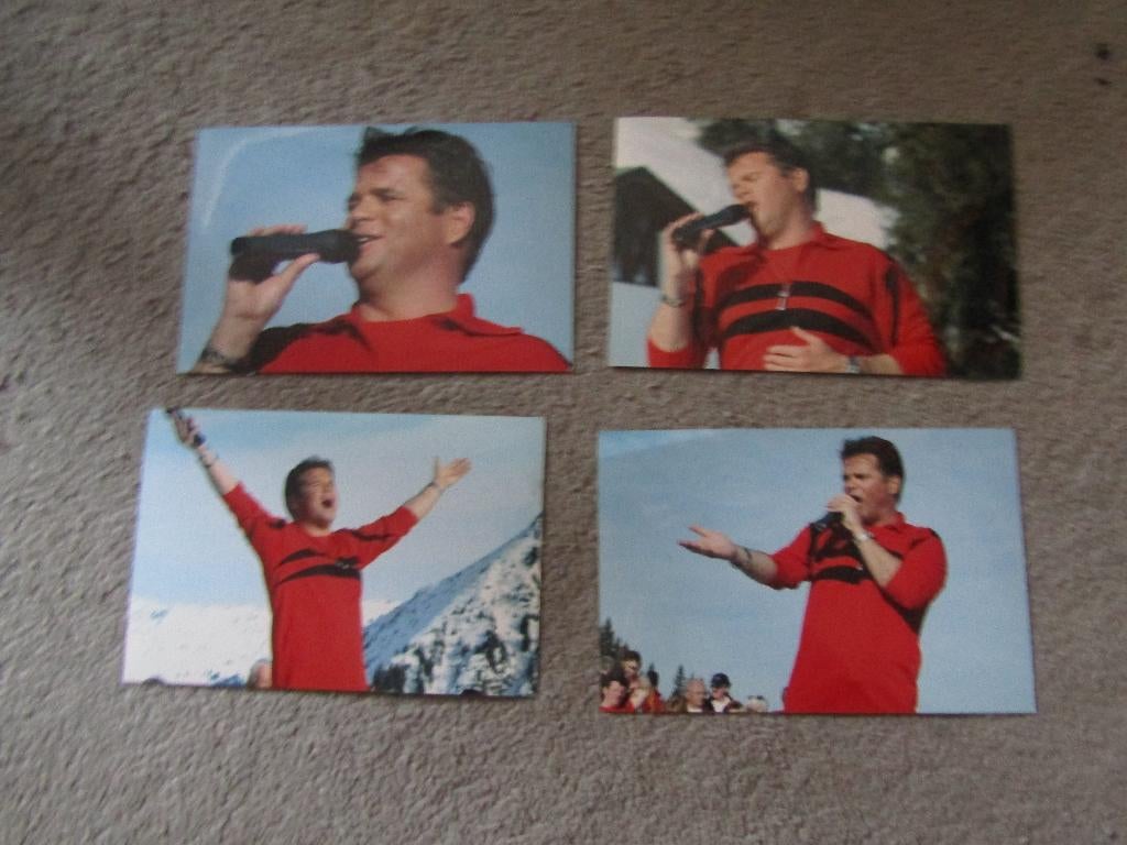 4 10x15 foto's glans van Wolter Kroes, 1980 tot heden, Foto, Ophalen of Verzenden, Zo goed als nieuw