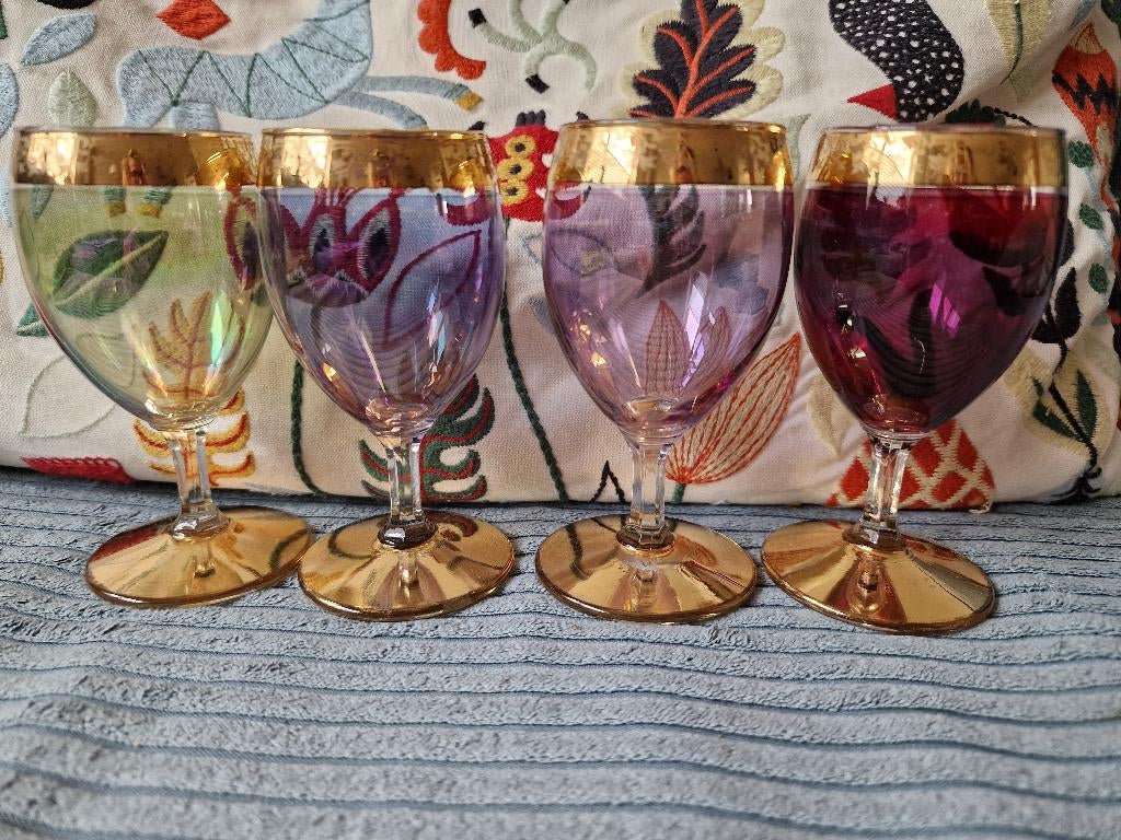 Vintage Boheems glas, Ophalen of Verzenden
