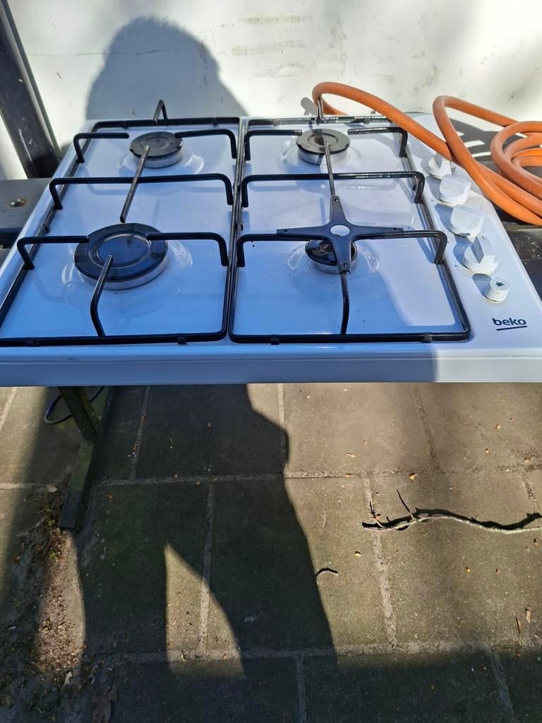 Butaan gaskookplaat electrische ontsteking 60 br diep50cm, Ophalen, Vrijstaand, Gas, 4 kookzones