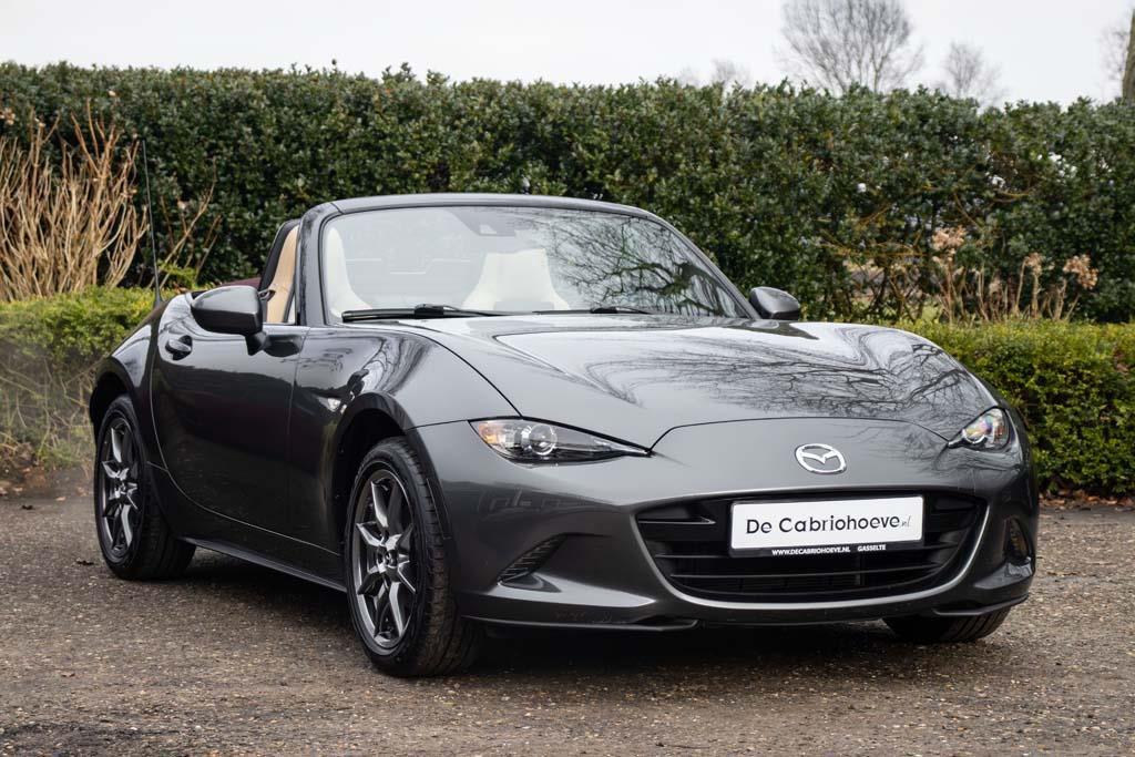 Mazda MX-5 ND 1,5l SkyActiv-G 131 GT-M Machine Gray Metallic, Auto's, Mazda, Achterwielaandrijving, Gebruikt, Beige, 4 cilinders