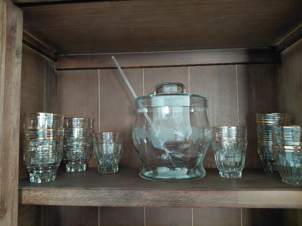 bowl stel 16 delig, Antiek en Kunst, Antiek | Glas en Kristal, Ophalen