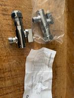 Nieuwe Chroom Hoekstopkraan met Dubbele Uitgang, Doe-het-zelf en Verbouw, Ophalen of Verzenden, Nieuw, Chroom, Kraan