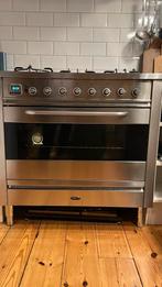 Boretti RVS gasfornuis met grote oven en 6 gaspitten, Ophalen, Gebruikt, 60 cm of meer, Gas