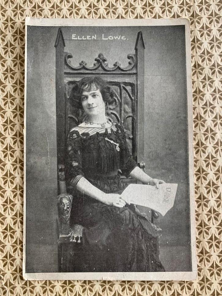 Ellen Lowe - actrice, Verzamelen, Ansichtkaarten | Themakaarten, Ongelopen, Voor 1920, Sterren en Beroemdheden, Ophalen of Verzenden