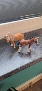 2 Schleich paarden - Haflinger en Clydesdale veulen, Ophalen of Verzenden, Gebruikt, Jongen of Meisje