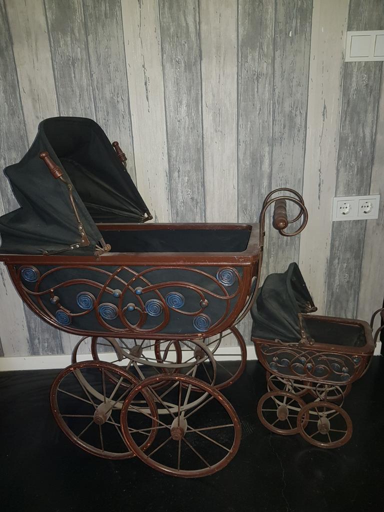 Set van 2 sierlijke poppenwagens - Groot en Klein, Ophalen, Gebruikt, Kinderwagen, Overige merken