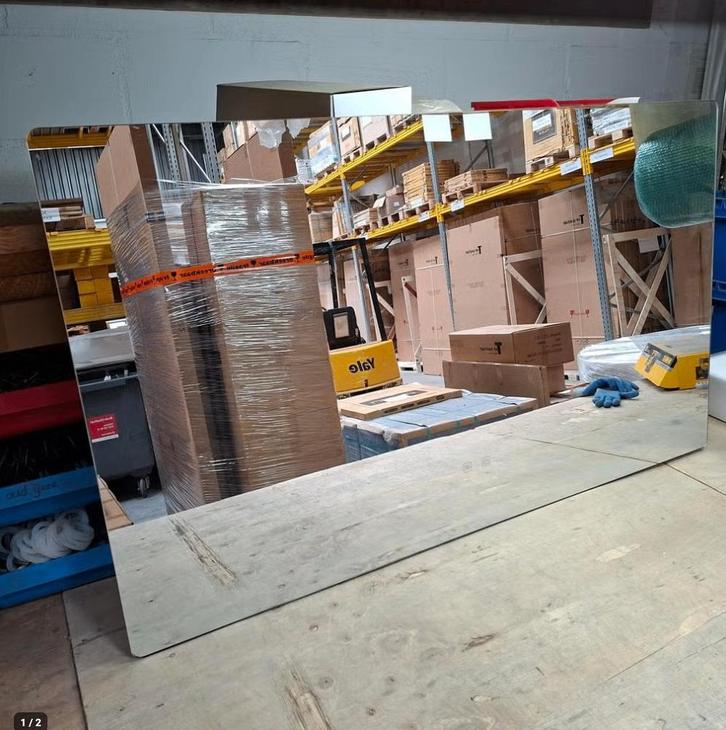 OP=OP Spiegel 120x70cm inclusief ophangbeugels nr283, Huis en Inrichting, Woonaccessoires | Spiegels, Nieuw, 100 tot 125 cm, Minder dan 100 cm