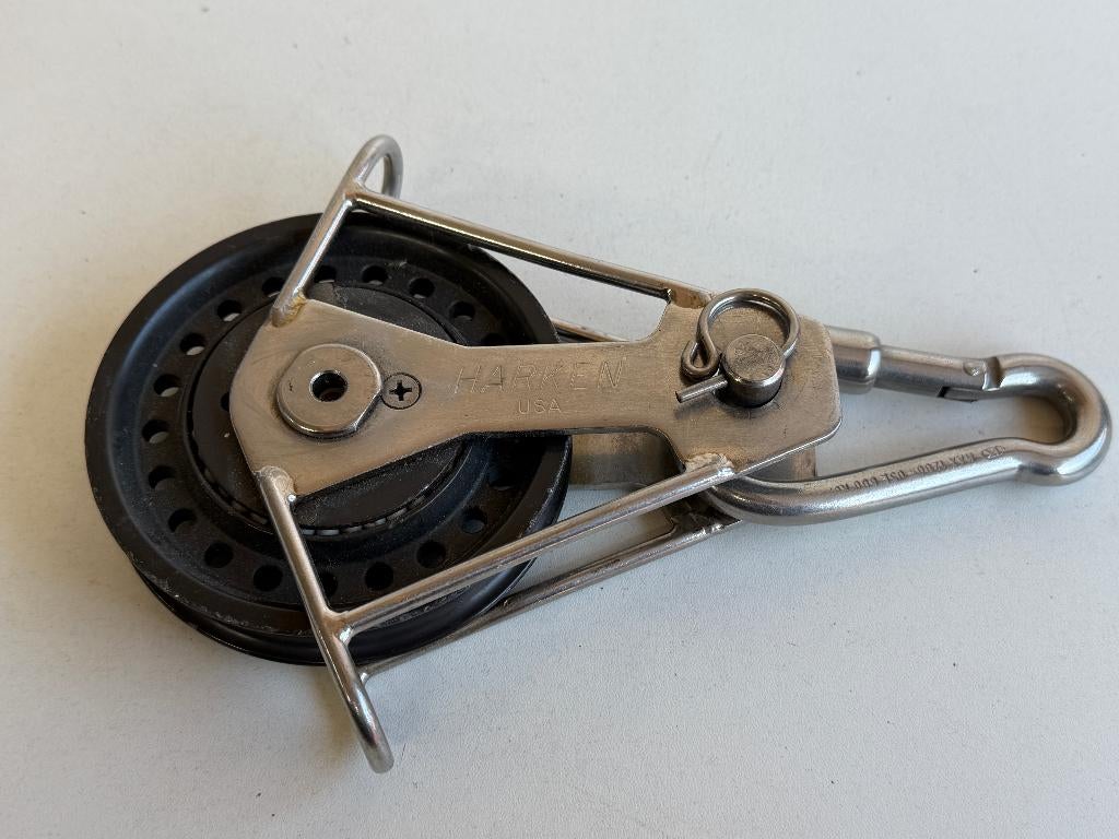 Harken USA 100 mm 1 schijfs blok gelagerd, Watersport en Boten, Ophalen of Verzenden, Gebruikt, Lijn of Blok