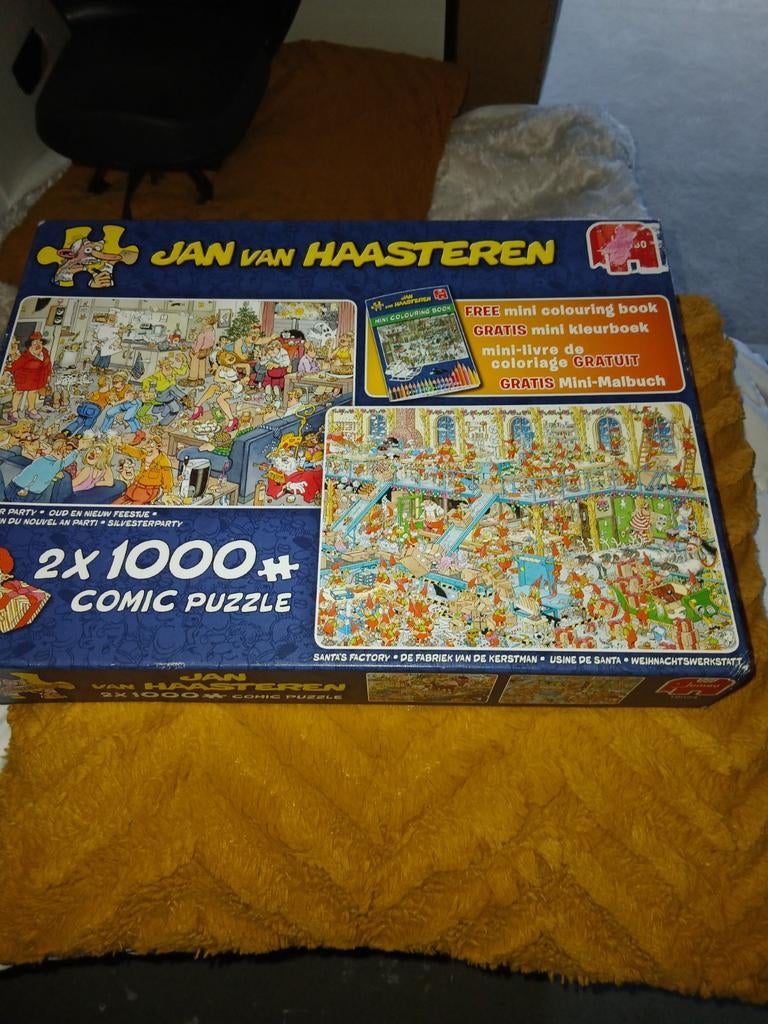 Jan van haasteren 2x1000 stukjes, Ophalen, 500 t/m 1500 stukjes, Zo goed als nieuw