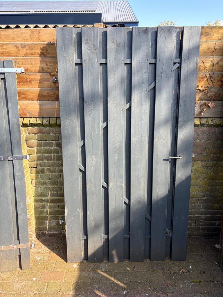 Schuttingdeur, Tuin en Terras, Ophalen, Gebruikt, 100 tot 150 cm, Looppoort