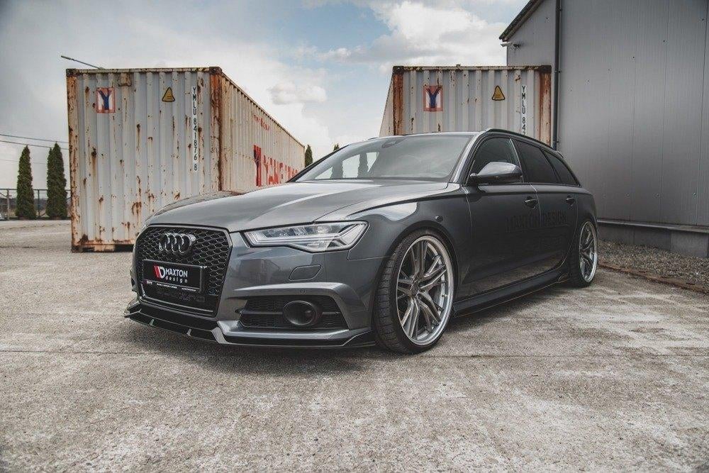 Voorlip sideskirt diffuser - Audi A6 C7 Sedan Avant 14-17, Auto diversen, Tuning en Styling, Ophalen of Verzenden
