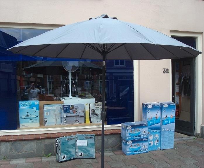 Parasols diameter 2.70 of 3.25 mtr. Kantelbaar Aluminium, Tuin en Terras, Parasols, Nieuw, Kantelbaar, Ophalen