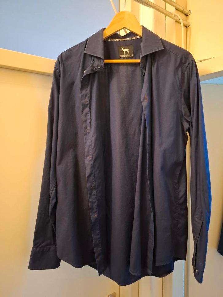 Overhemd & Pantalon, Kleding | Heren, Overhemden, Zo goed als nieuw, Halswijdte 41/42 (L), Blauw, Ophalen of Verzenden