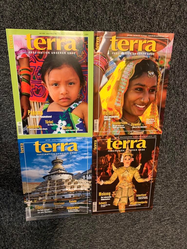 Terra magazine, (4 uitg) jaargang 2013, duitstalig, Boeken, Tijdschriften en Kranten, Ophalen of Verzenden, Zo goed als nieuw
