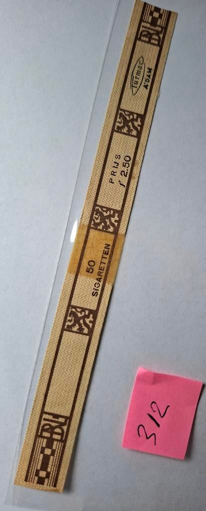 50 sigaretten                     LINTZEGEL  NR 312, Verzamelen, Rookartikelen, Aanstekers en Luciferdoosjes, Ophalen of Verzenden