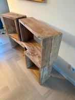 Teakhouten open (wand)kasten, Ophalen, Zo goed als nieuw