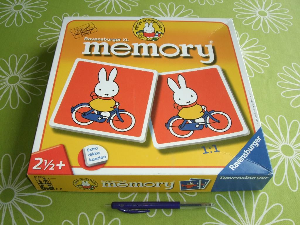 Nijntje XL Memory - extra dikke kaarten - vanaf 30 maanden, Een of twee spelers, Ophalen of Verzenden, Gebruikt